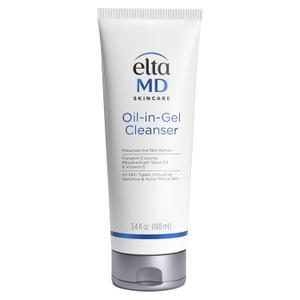 EltaMD Oil-In-Gel Facial Cleanser, Daily Gentle Face Cleanser, Removes Long-Wear Makeup, Sunscreen, and Sweat, Cleansing Oil For Face, 3.4 oz Tube, EXP 2025/10