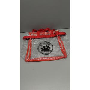 Clear Zipper Tote With color trim Pack of 4