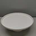 10 Inch Ceramic Cake Stand for Weddings & Birthdays, Elegant Dessert Display Stand with Non-Slip Base, White Party Cake Plate for Baby Shower, Cupcakes, and Dessert Table Dcor