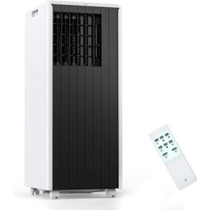 3 in-1 Portable A3 in-1 Portable Air Conditioner - 8,000 BTU for Rooms Up to 350 Sq.Ir Conditioner - 8,000 BTU for Rooms Up to 350 Sq.Ft, Cooling & Fan Modes, 24-Hour Timer, Sleep Mode, Remote Control (Black)