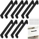 Kifmurase 10 Pack Matte Black Cabinet Pulls 5.5 Inch(140mm), Stainless Steel Cabinet Handles, Kitchen Hardware Accessories for Cupboard Drawer Handles Dresser Pulls