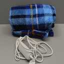 Electric Blanket Heated Twin, Soft Flannel 62"x84" Plaid Heating Blanket with 8 Hours Auto Off 10 Fast Heating Levels Machine Washable Sherpa Heated Blanket with Overheating Protection