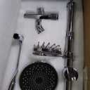 Tearel 9 Inches Rainfall Shower Head and Handheld Showerhead Combo Shower System with Slide Bar, Chrome