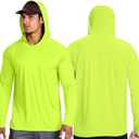 High Visibility Shirts for Men with Hood Bulk Long Sleeves Hi Vis for Man Construction,Safety Shirts for Men 6pcs (XX-Large, Pale Yellow)