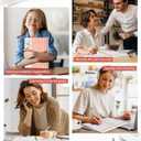 2026 Planner, Weekly and Monthly Calendar Planner from January 2026 - December 2026, 5.75" x 8.38" Hardcover Leather Hourly Appointment Book with Tabs, A5 Spiral Daily Planners for College School Work Home, Pink