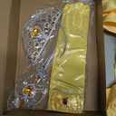 Dress for Girls Size 4-5, Yellow with Gloves And Tiara