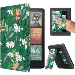 CoBak Stand Case for 7" Kindle Paperwhite 12th Gen 2024 and Kindle Colorsoft with Hand Strap - Compatible with iPhone MagSafe, for Samsung/Belkin/Anker Wireless Charging Pads, Durable, Auto Sleep Wake