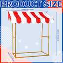 Tioncy 6 Pcs Concessions Stand Kits Hut Decor (Without Table) Include Shelf Banner Roof Pennant Table Skirt for Photo Props Outdoor Themed Party Decor (Desk Is Not Included)