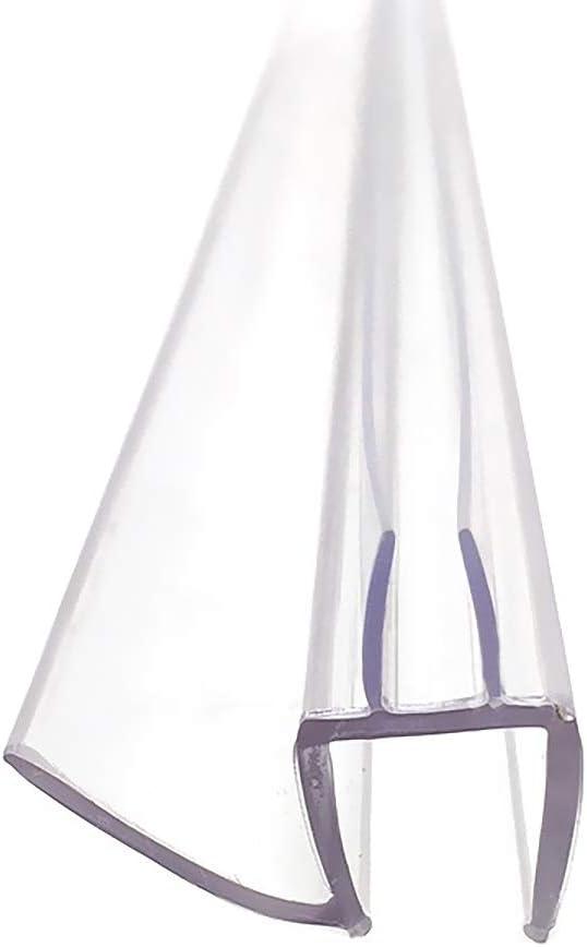 Frameless Glass Shower Door Sweep for 3/8" Glass, Bottom Seal with Drip Rail, 27.5" Long