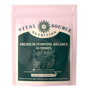 Vital Source Nutrition - Premium Feminine Balance Gummies - for Women’s Health & Wellness - Immune Support - Vegan, Gluten-Free - Hawaiian Pineapple - 60 Gummies - 30 Servings