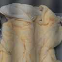 LYCY Womens Hooded Fuzzy Robe, Soft Plush Heart Jacquard Bathrobe, Long Cozy Fluffy Robe with Pockets L/XL