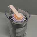 COOK WITH COLOR Measuring Cup Set - 9 PC. Nesting Stackable Liquid Measure Cup, Dry Measuring Cups and Spoons with Funnel and Scraper (Grey and Pink)