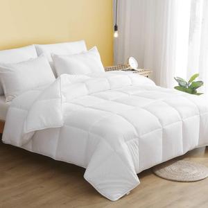 DWR 100% Cotton Fabric Covered Down Alternative Comforter| All-Season Weight, King (104x88) (White)