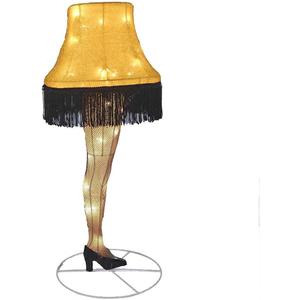Kurt Adler Leg Lamp 3D Tinsel Lighted Lawn Decor, 28-Inch