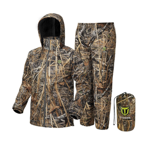 TIDEWE Rain Suit, Waterproof Breathable Lightweight 2 Pieces Rainwear