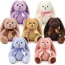 Civaner 7 Pcs Stuffed Animals Bulk 12.5 Inch Cute Soft Animal Plush Toys for Kids Birthday Gifts Baby Shower Party Decorations(Bright Color,Bunny)