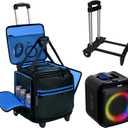 ORKELS Rolling Speaker Backpack Case for Bose S1 Pro S1 Pro+ & JBL PartyBox Encore, Portable Bluetooth Speaker Travel Bag with Wheels