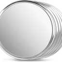 New Star Foodservice Restaurant-Grade Aluminum Pizza Pan/Tray, Wide Rim, 18 Inch, Pack of 6