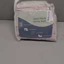 Nanspring Natural White Linen Curtains 84 Inch Length for Living Room Burlap Light Filtering Semi Sheer Curtain Back Tab Neutral Farmhouse Privacy Drapes for Bedroom Office 52x84, 2 Panels