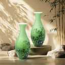 3D Puzzle Vase for Adults, 160-Piece Unique Curved Plastic Flower Vase,House Warming Gift for Flower Arrangements and Home Decor, for Mom (Bamboo)