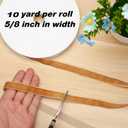 4 x Khaki Velvet Ribbon, Gold Velvet Christmas Ribbon 5/8 Inch Thin, 10 Yd Vintage Ribbons for Christmas Tree Bow Ornaments, Gift Wrapping, Crafts, Choker Necklace, Valentine's Day, Party Decor