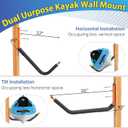 Large Kayak Storage Rack, 26 Inch Wall Mount Canoe Hanger, 2Pack