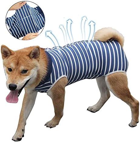 Coppthinktu Dog Recovery Suit for Abdominal Wounds, Breathable Surgery Recovery Suit - E-Collar Alternative for Medium Dogs M