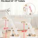 Potty Training Seat, Primlect Upgrade Toddler Toilet Seat for Kids Boys Girls, 2 in 1 Potty Training Toilet with Step Stool, Adjustable Seat and Ladder, Non-Slip Pad, Splash Guard (M-Brown)