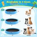 Raxurt Dog Pool with Sprinkler, 79'' Foldable Dog Pools for Large Dogs, 2-in-1 Sprinkler Pool Heavy Duty, PVC Non Slip Pet Bathing Tub for Outdoor Backyard, Blue