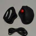 Nulea M511 Wireless Trackball Mouse, Rechargeable Ergonomic ThumbControl Mouse with Tilt Stand, Smooth & Precision Tracking, 3 Device Connection (Bluetooth or USB Receiver), for PC/Mac/Laptop Red