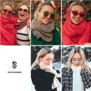 SOJOS Lightweight Ultra Soft Chenille Ribbed Thick Scarf Knit Shawl for Women for Fall Winter Shawl Wrap SC326 (Pink)