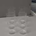 Hewory Hurricane Candle Holder for Pillar Candles: Gold Votive Candle Holders Set of 6, Glass Hurricane with Metal Candle Plate, Pillar Candle Holder for Table Centerpiece Wedding Holiday Home Decor