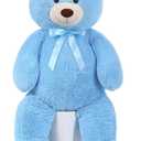 MorisMos 47inch Giant Teddy Bear Stuffed Animal 4ft, Big Teddy Bear Plush for Baby Shower, Life Size Stuffed Bear Gifts for Kids, Girls, Girlfriend, Women on Valentine, Christmas, Birthday（Blue）