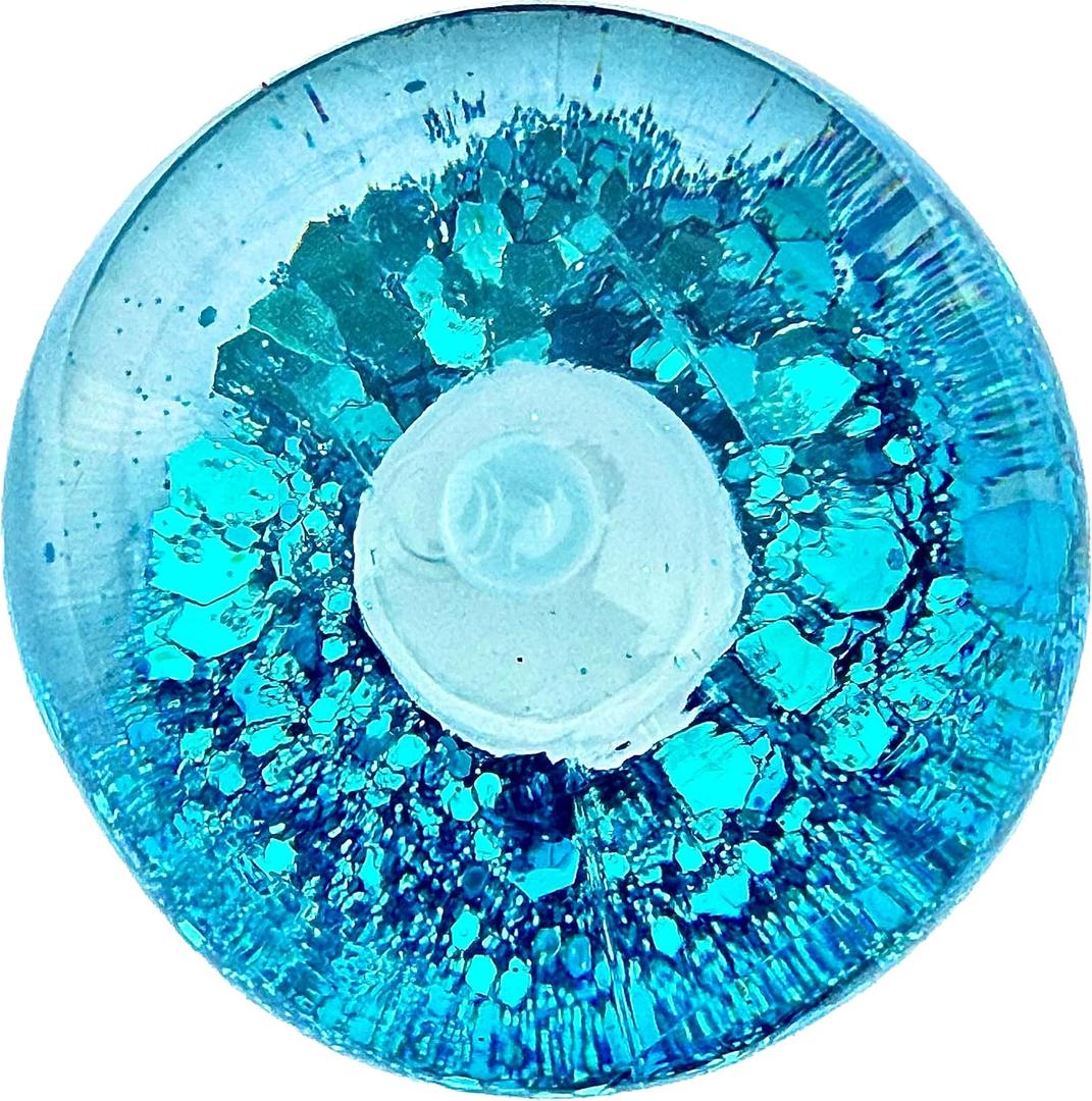 Cool Stress Ball with Glitter - Cute Sensory Squishy Squeeze Nice Fidget Squish Toy - 2.25" Ball