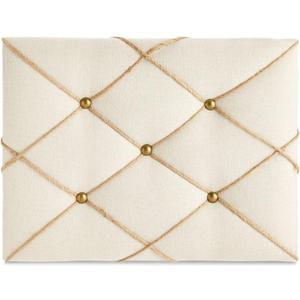 Farmlyn Creek Rectangular Fabric Bulletin Board - Picture Board for Photos - Farmhouse Style & Office Wall Decor - 16 x 12 in, Beige