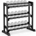 PLKOW Adjustable 3-Tier Dumbbell Rack, Heavy Duty Weight Rack for Home Gym