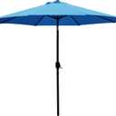 Sunnyglade 9' Patio Umbrella Outdoor Table Umbrella with 8 Sturdy Ribs (Blue)