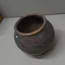 Briful 6.1'' Large Ceramic Rustic Vase Shabby Vintage Textured Vase, 4.72'' Wide Mouth Pampas Jar Vases Pottery for Fake Flowers Branches, Farmhouse Home Dcor, Weddings Shelf Table Decor, Brown