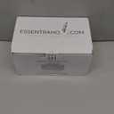 Essentra Home Rectangular Tissue Box Cover, White Marble Heavy Facial Tissue Holder Blanc Collection (White)