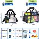 Clear Lunch Bag 20-Can with Adjustment Shouder Strap for Women/Men, Reusable Clear Lunch Box, Clear Tote Bag Stadium Approved for Work,School,Picnic,Security Check