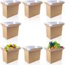 8 Pack 15.7x11.8x7.9 Inch Insulated Shipping Boxes for Shipping Frozen Food