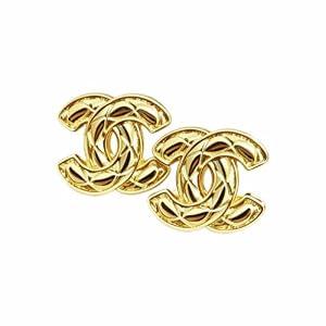 Gold Plated Rhombus Pattern Stud Earrings, Lightweight Fashion Earrings for Women