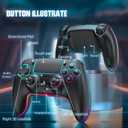 AFMVV Wireless Controller for PS5 with RGB LED,TURBO, Dual Vibration, 6 Axis Gyro Sensor, Touchpad, Ergonomic for Playstation 5 Controller, Compatible with PlayStation 5/PC/Mac/ios/Android/Steam