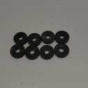 8 Pcs Rubber Isolation Pads Thick Rubber Washers 1.5 Inch OD 0.5 Inch ID 0.4'' Thick Mechanical Vibration Damping Pads Anti Vibration Isolation Isolator Washer