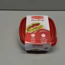 Rubbermaid TakeAlongs 2.9-Cup Square Food Storage Containers, 4-Pack, Chili Red