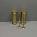 UPTRONIC Toilet Brush, Aluminum Alloy Toilet Brush and Holder Set with Extra Long Handle Durable Bristles Toilet Bowl Brush and Covered Holder for Toilet Scrubber for Bathroom Cleaning (Gold)