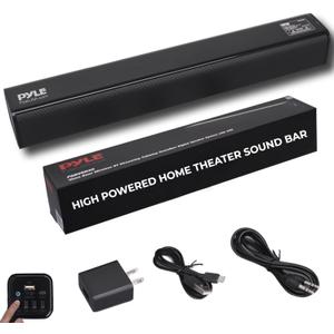 Pyle 2-Channel Tabletop Soundbar Digital Speaker System - Digital Amplifier with DSP Streaming Tabletop Stand Mount TV Digital System with AUX/Optical In/USB In/HDMI (ARC), LED Display Pyle 2-Channel Tabletop Soundbar Digital Speaker System - Digital Amplifier with DSP Streaming Tabletop Stand Mount TV Digital System with AUX/Optical In/USB In/HDMI (ARC), LED Display