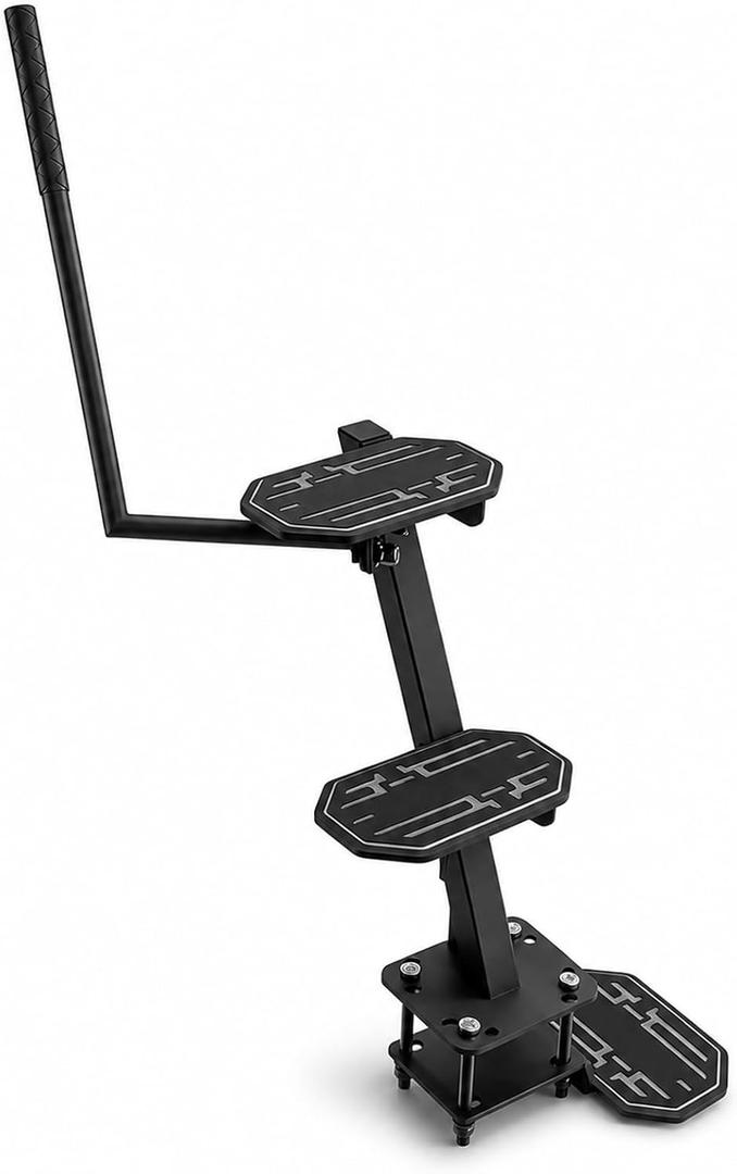 3 Step Boat Trailer Steps with Handrail, 500 lbs Capacity, EVA Anti-Slip