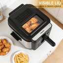 Pukomc Electric Deep Fryer with Basket,Adjustable Temperature Frying Pot for Home Use,Removable Lid and 2.5L Non-Stick Inner Pot & Easy to Clean