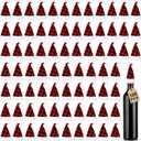 Nuenen 100 Pcs Mini Santa Hats 2.4x4.7 Inch Christmas Mini Elf Hats for Crafts Gifts Wine Bottle Xmas Party Table Decorations